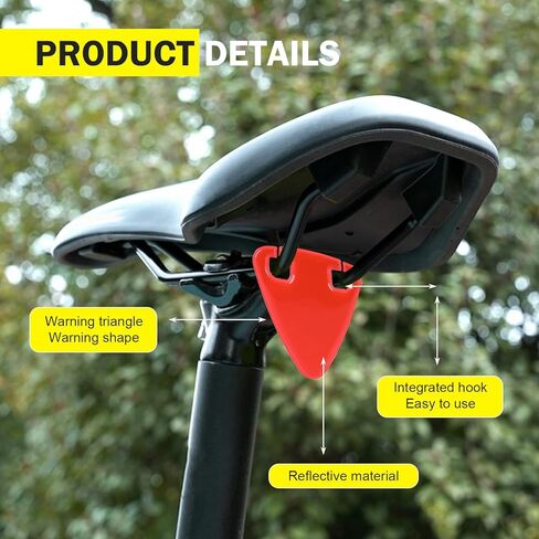 2 PCS Reflective Yield Symbols, High-Visibility Bike Triangle Sign, Night Riding Warning Signs, Safety Reflective Stickers for Bicycles, Mountain Bikes (Red) in Kuwait