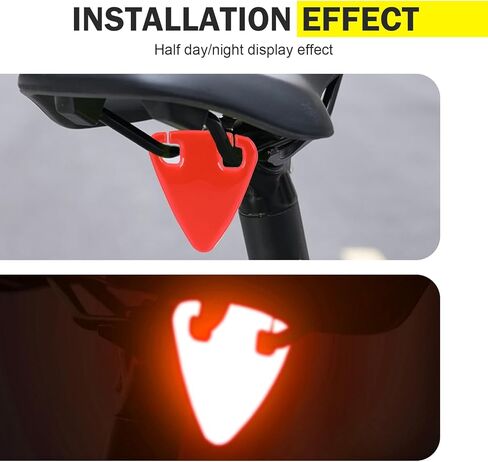 2 PCS Reflective Yield Symbols, High-Visibility Bike Triangle Sign, Night Riding Warning Signs, Safety Reflective Stickers for Bicycles, Mountain Bikes (Red) in Kuwait