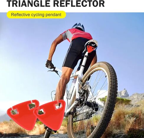2 PCS Reflective Yield Symbols, High-Visibility Bike Triangle Sign, Night Riding Warning Signs, Safety Reflective Stickers for Bicycles, Mountain Bikes (Red) in Kuwait