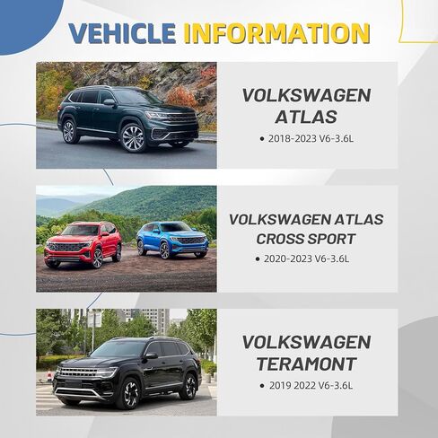 4Pcs Engine Transmission Mount Kit Fit for Volkswagen 2018-2023 Atlas, 2020-2023 Atlas Cross Sport, 2019 2022 Teramont V6 3.6L - Replace 3QF199262G 5Q0198037A 5QA199555F 10345 9918 9919 10349 in Kuwait