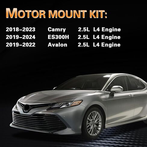 Engine Mount and Trans Mount kit Compatible with 2018-2023 Camry & 2019-2024 ES300H & 2019-2022 Avalon 2.5L L4 Electric/Gas Engine, Replace # A42123 12305F0020 A42126HY 12371F0020 A42125HY A42127 4PCS in Kuwait