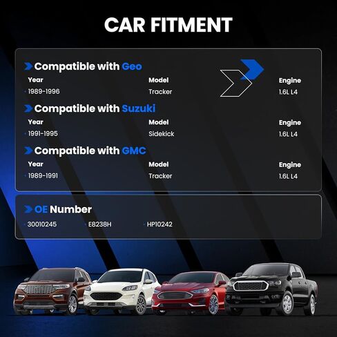 مجموعة وحدة مضخة الوقود E8238H متوافقة مع سوزوكي سايد كيك 1991-1995، متوافقة مع جي إم سي تراكر 1989-1991، L4 1.6L GAS، يستبدل 30010245 in Saudi Arabia