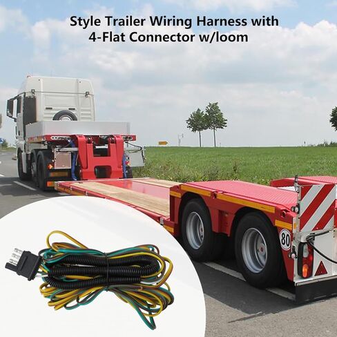 مجموعة تمديد أسلاك المقطورة الجديدة المتفوقة 25 قدمًا و4 دبابيس، قابس مسطح بأربعة اتجاهات، مع سلك أرضي أبيض مقاس 18 in Kuwait