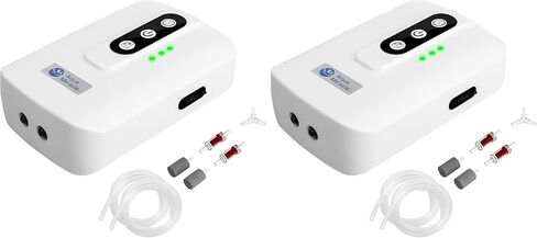 AquaMiracle Lithium Battery Powered Portable Aquarium Air Pump for Fish Tank, USB Rechargeable Aquarium Bubbler Aerator for Outdoor Fishing, Power Outages and Emergency in Kuwait