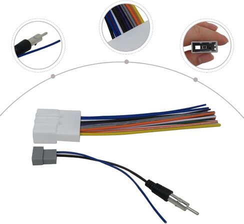 2Pcs Wiring Harness, Upgraded Wire Cable w/Connector Adapter Cable for 2007-2013 Nissan Subaru Murano in Kuwait
