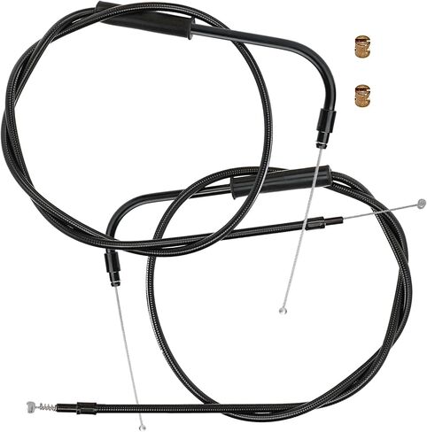 41.3" Black Vinyl Stainless Steel Braided Extended Throttle and Idle Cable Kit for 2007-2022 Harley Sportsters XL Models, 1996-2017 Some Dyna Models in Saudi Arabia