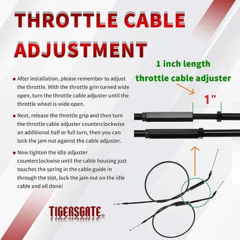 41.3" Black Vinyl Stainless Steel Braided Extended Throttle and Idle Cable Kit for 2007-2022 Harley Sportsters XL Models, 1996-2017 Some Dyna Models in Saudi Arabia