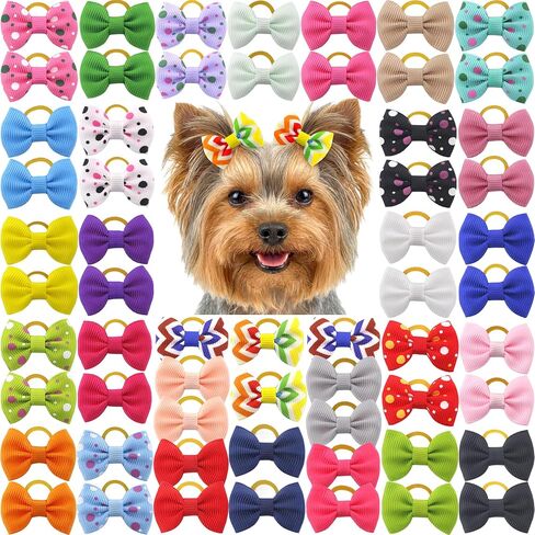 Puppy Hair Bows Small Dog: Mini Rubber Bands 60pcs in Kuwait