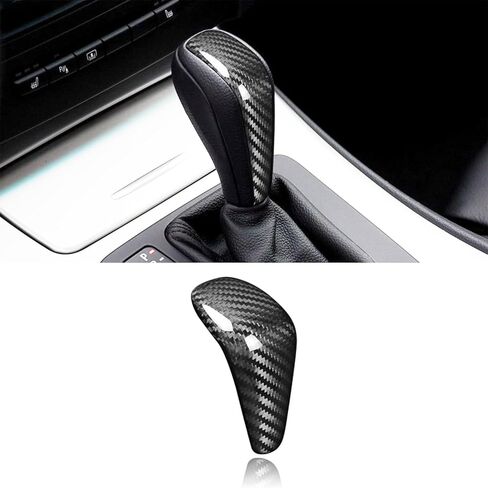 متوافق مع غطاء مقبض ناقل الحركة من ألياف الكربون لتزيين رافعة ناقل الحركة المعدلة لسيارات BMW E81 E82 E87 E88 E90 E91 X1 E84 Z4 E89 (أسود) in Saudi Arabia