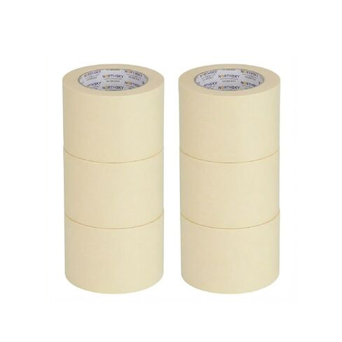 NORTHSKY Masking Tape, Pack of 6 Rolls, 3" x 60 yds for General Purpose Use (360 Total Yards) in Kuwait