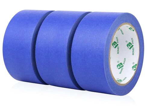 BOMEI PACK 3 Pack Blue Painters Tape, 2 x 30yds, Premium Painting Masking Tape, Clean Release Paper Tape for Home and Office in Saudi Arabia