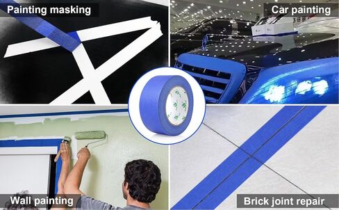 BOMEI PACK 3 Pack Blue Painters Tape, 2 x 30yds, Premium Painting Masking Tape, Clean Release Paper Tape for Home and Office in Saudi Arabia