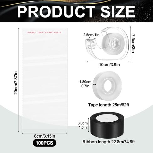 2026 Graduation Cash Gift DIY Money Cape Kit with Paper Money Holders Black Satin Ribbon Tape Dispenser Clear Tape Supplies for Graduation Wedding Birthday Events in Kuwait