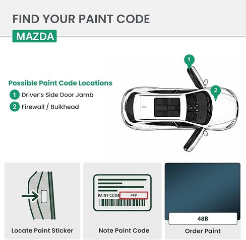 ERA Paints - 48B - Ingot Blue Metallic for MAZDA Exact OEM Color Match Automotive Touch Up Paint for Cars - Scratch & Chip Repair for Metal & Plastic - Pro Kit - Made in USA in Saudi Arabia