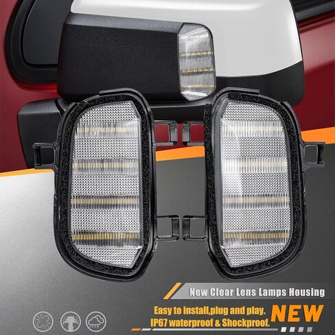 NJSBYL Side Mirror LED Puddle Work Lights for 2019-2023 GMC Sierra 1500, 2019-2023 Chevy Silverado 1500, 2019 Chevy Silverado 1500 LD Front Mirrors Task Parking Lamps Clear Lens 84309724 84309723 in Saudi Arabia