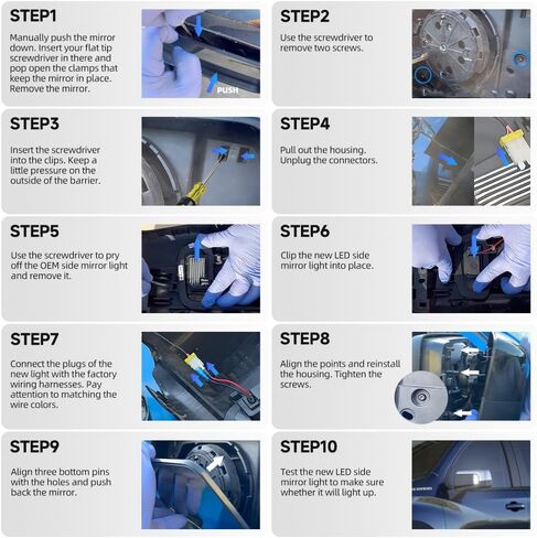 NJSBYL Side Mirror LED Puddle Work Lights for 2019-2023 GMC Sierra 1500, 2019-2023 Chevy Silverado 1500, 2019 Chevy Silverado 1500 LD Front Mirrors Task Parking Lamps Clear Lens 84309724 84309723 in Saudi Arabia