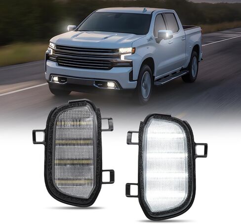 NJSBYL Side Mirror LED Puddle Work Lights for 2019-2023 GMC Sierra 1500, 2019-2023 Chevy Silverado 1500, 2019 Chevy Silverado 1500 LD Front Mirrors Task Parking Lamps Clear Lens 84309724 84309723 in Saudi Arabia