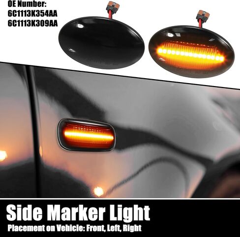 X AUTOHAUX 1 Pair Side Marker Turn Signal Light NO.6C1113K354AA/6C1113K309AA for Ford Ka 1996-2008 for Ford Street Ka 2003-2005 for Ford Fiesta MK III 1989-1996 in Saudi Arabia