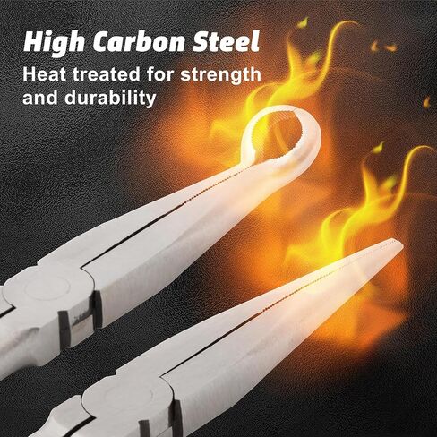 AIRTOON 6-Piece 11" Hose Gripper Plier & Long Reach Pliers Set, Straight, 45, 90-Degree Angle, 5/16-Inch, 1/2-Inch, 3/4-Inch Dia, Extra-long Pliers for Hard-to-Reach Narrow Spaces in Kuwait