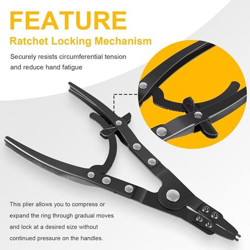 38700 Spindle Snap Ring Pliers 12in Heavy Duty External Snap Ring Pliers with Ratchet Locking Design, Fit for Ford Super Duty Pickups 2007 and Newer in Saudi Arabia
