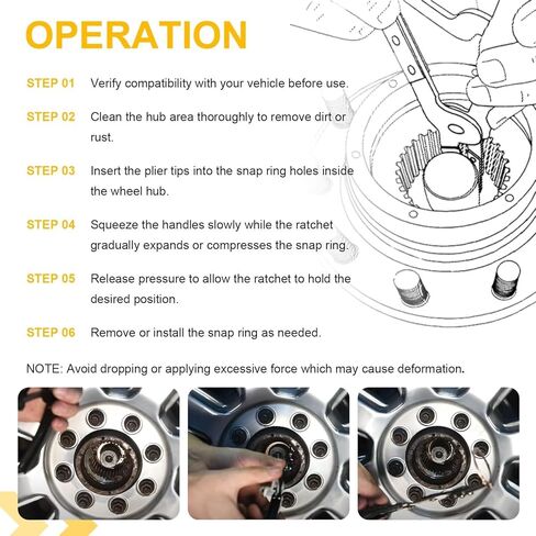 38700 Spindle Snap Ring Pliers 12in Heavy Duty External Snap Ring Pliers with Ratchet Locking Design, Fit for Ford Super Duty Pickups 2007 and Newer in Saudi Arabia
