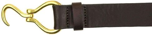 Country Club Prep Hoof Pick Belt for Men | Genuine Leather | Anti-Scratch Brass Buckle | Available in 7 Sizes - Dark Brown in Kuwait