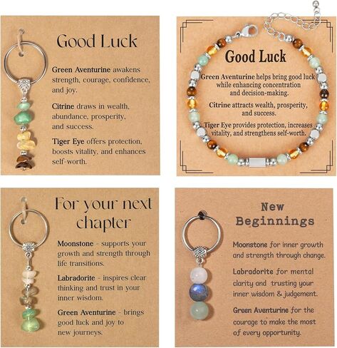 3PCS Keychain New Beginnings Good Luck Gifts for Women, Sister, Friends, Coworkers for Farewell, Going/Moving Away, Promotion, New Job in Kuwait