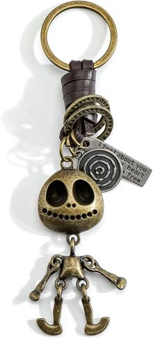 Skeleton Keychain Halloween Keychain Goth Accessories Retro Gifs Spooky Gifts for Women Men Birthday Halloween in Kuwait