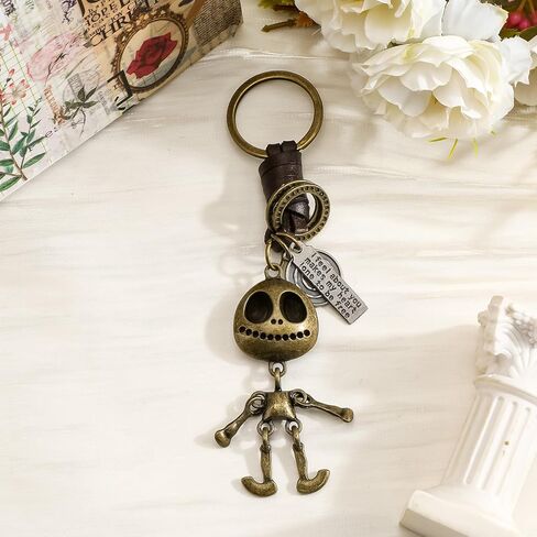 Skeleton Keychain Halloween Keychain Goth Accessories Retro Gifs Spooky Gifts for Women Men Birthday Halloween in Kuwait