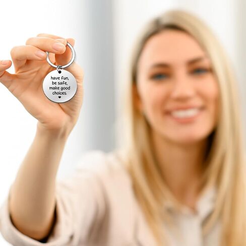 Have Fun Be Safe Keychain Gifts for Son Daughter Christmas Birthday Graduation, Make Good Choices Keyring in Kuwait