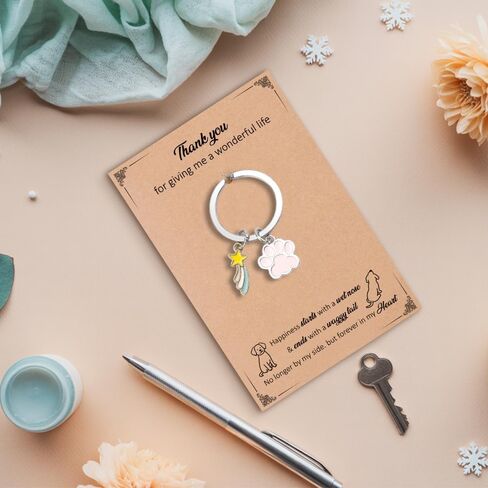 Dog Memorial Gifts for Loss of Dogs Paw Print Cute Keychian Card Passing Away Pet Sympathy Gifts Remembrance Bereavement Memorial Gift for Loss of Dog Grieving Gift for Dogs Lovers Mom Dad Pet Lovers in Kuwait