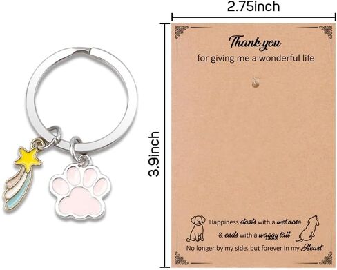 Dog Memorial Gifts for Loss of Dogs Paw Print Cute Keychian Card Passing Away Pet Sympathy Gifts Remembrance Bereavement Memorial Gift for Loss of Dog Grieving Gift for Dogs Lovers Mom Dad Pet Lovers in Kuwait