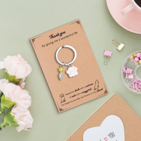 Dog Memorial Gifts for Loss of Dogs Paw Print Cute Keychian Card Passing Away Pet Sympathy Gifts Remembrance Bereavement Memorial Gift for Loss of Dog Grieving Gift for Dogs Lovers Mom Dad Pet Lovers in Kuwait