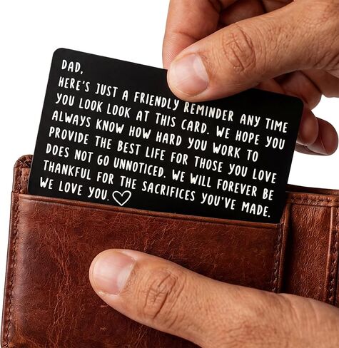 Wallet Card for Dad – Birthday, Valentine's, and Father's Day Gift from Son or Daughter, New Dad Keepsake, Best Dad Ever, Meaningful and Unique Gift for Fathers in Saudi Arabia