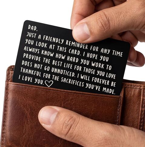 بطاقة محفظة لأبي - عيد ميلاد ، عيد الحب ، وهدية عيد الأب من الابن أو الابنة ، وآب أبي الجديد ، وأفضل أبي على الإطلاق ، هدية ذات معنى وفريدة من نوعها للآباء in Kuwait