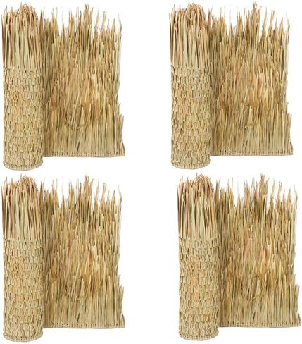 Forever Bamboo Eco-Friendly Mexican Thatch Roll Pack of 2, Hand-Woven Palm Leaf Roll for DIY Projects, Duck Hunting Camo Mesh, Palapa Thatch Roofing for Tiki Bar, Patio Umbrella, 35 Inch × 8 Feet in Saudi Arabia