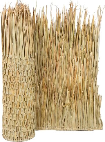 Forever Bamboo Eco-Friendly Mexican Thatch Roll Pack of 2, Hand-Woven Palm Leaf Roll for DIY Projects, Duck Hunting Camo Mesh, Palapa Thatch Roofing for Tiki Bar, Patio Umbrella, 35 Inch × 8 Feet in Saudi Arabia