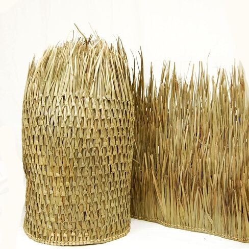 Forever Bamboo Eco-Friendly Mexican Thatch Roll Pack of 2, Hand-Woven Palm Leaf Roll for DIY Projects, Duck Hunting Camo Mesh, Palapa Thatch Roofing for Tiki Bar, Patio Umbrella, 35 Inch × 8 Feet in Saudi Arabia