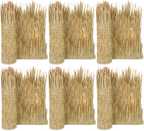 Forever Bamboo Eco-Friendly Mexican Thatch Roll Pack of 2, Hand-Woven Palm Leaf Roll for DIY Projects, Duck Hunting Camo Mesh, Palapa Thatch Roofing for Tiki Bar, Patio Umbrella, 35 Inch × 8 Feet in Saudi Arabia