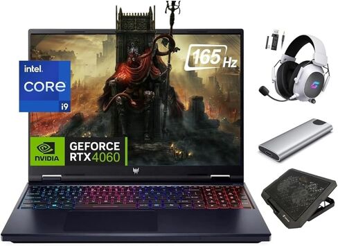 Acer Predator Helios Neo 16 Gaming Laptop ، 16 "Wuxga 165Hz IPS ، Core I9-14900HX ، Geforce RTX 4060 ، 64GB DDR5 ، 2TB SSD + 256GB SSD ، 4-ZONE RGB ، WIFI 6E ، TB 4 ، WIN 11 /سماعة الألعاب in Saudi Arabia