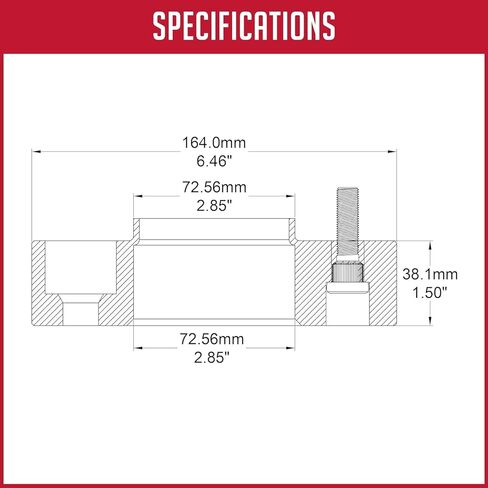 Wheel Accessories Parts 4 Pcs Hub Centric Wheel Spacers 5 on 120mm 5x120mm 1.50 Inch Thick 72.56mm Hub M14x1.5 14x1.5 Thread Stud Fits Land Rover Range Rover Sport Range Rover Discovery Defender 110 in Saudi Arabia