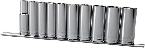 Eastwood Quality 3/8 Inch Drive Deep Metric 10 Piece Socket Set Chrome Steel in Saudi Arabia