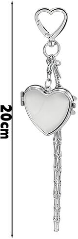 Lipstick Case Love Star Charm Keychain DIY Metal Mesh Pouch Bag Pendant Decoration Fashion Aesthetic Keyring for Women Gifts in Saudi Arabia