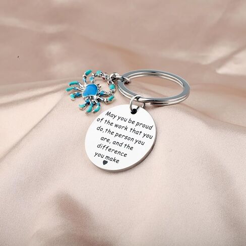 SEIRAA Crab Keychain Crab Themed Gifts Crabber Jewelry Crabbing Gifts Crabs Lover Keychain in Saudi Arabia