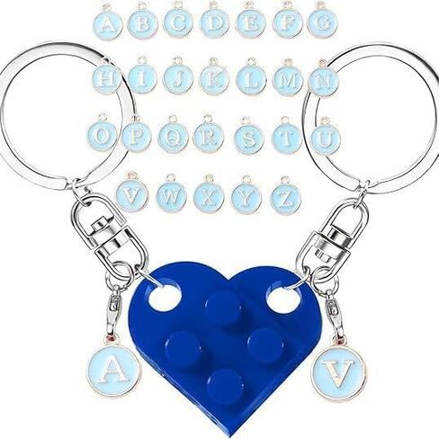 Personalized Brick Matching Couple Heart Keychains - Valentine's Gifts for Mom, Dad, Couple, Boyfriend, Girlfriend, Lovers in Saudi Arabia