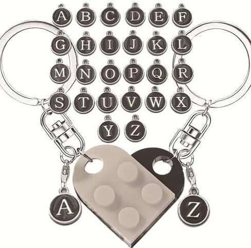 Personalized Brick Matching Couple Heart Keychains - Valentine's Gifts for Mom, Dad, Couple, Boyfriend, Girlfriend, Lovers in Saudi Arabia