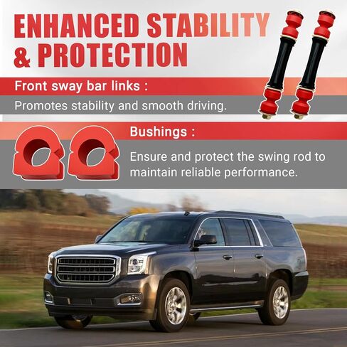 K700432, K700538, K200222 Sway Bar Links – 36MM Bushings & Stabilizer Bar Bushing Kit – Fits Escalade, Chevy Silverado/Suburban, GMC Sierra/Yukon in Kuwait