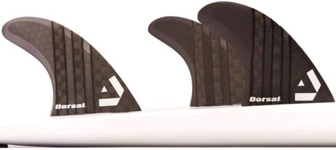 DORSAL Surfboard Fins Thruster 3 Set Future Compatible White Medium Carbon Fiber with Honeycomb Hexcore in Kuwait
