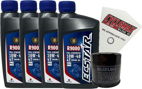 Full Synthetic Oil Change Kit compatible with 2017-2021 Suzuki GSX-S750 in Kuwait