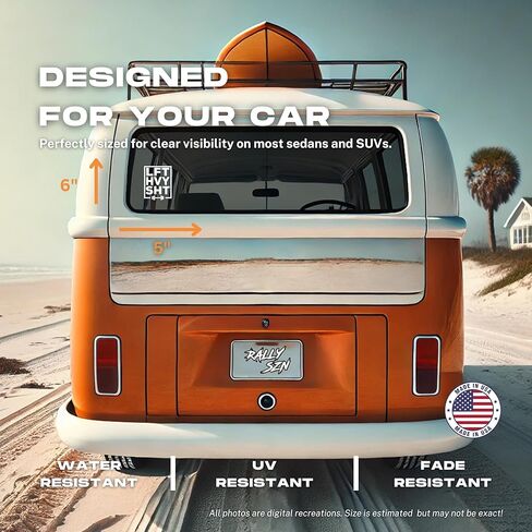 LFT HVY SHT - Motivational Car Vinyl Decal Bumper Sticker for Car, Wall, Window, Vehicle, Inspirational, Gym, Gym Bro, Weights, Lifting, Powerlifting, Bodybuilding in Kuwait